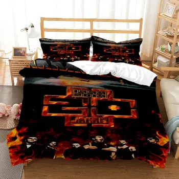 R-Rammstein Heavy Metal, a Banda de Rock impresso roupa de cama Queen conjunto de roupa de cama Macia e confortável personalizado conjunto de roupa de cama King size