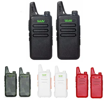2pcs WLN KD-C1 MINI Handheld Transceptor KD C1 Duas Vias de Rádio de Presunto Communicator Estação de Rádio Mini Walkie Talkie