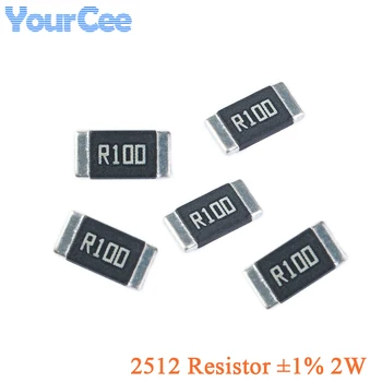 50PCS 2512 SMD de Resistência da Liga de ±1% Resistor de 2W 0.025 0.03 0.04 0.05 0.06 0.07 0.075 0.08 0.1 0.2 0.22 0.3 0.33 0.5 R Ohms