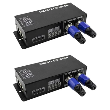 2X de Alta Potência de LED Dmx Controlador LED DMX 512 Decodificador de Redutor do Controlador de DC12V-24V LED Strip Rgb Ou Luzes (Canal 3)