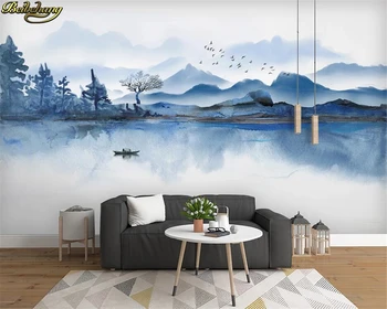 beibehang 3d papel de parede personalizado mural de tinta, nova tinta chinês paisagem de fundo, papéis de parede decoração papel de parede, papel de parede 3d