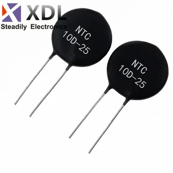 5pcs Termistor NTC Resistor NTC 10D-25 Térmica do Resistor de 4 ordens de