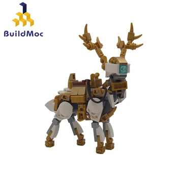 Buildmoc Mecha Veado Robôs MOC Definido No Estoque de Animais Modelo de Kits de Blocos de Construção de Kits de Montagem de Brinquedos para Crianças Presentes Crianças Brinquedo