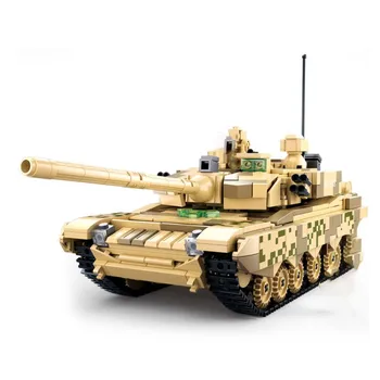 SLuban WW2 Militar Tanque Principal de Batalha Tijolos Modelo com Soldados Arma do Exército Blocos de Construção de Brinquedos para Crianças de Presente 893pcs