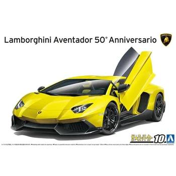 aoshima 05982 1/24 Lamborghini Aventador 50 Um. #10 Do Esporte De Corrida Do Carro Do Veículo De Hobby Brinquedo De Plástico De Construção Do Modelo Kit De Montagem
