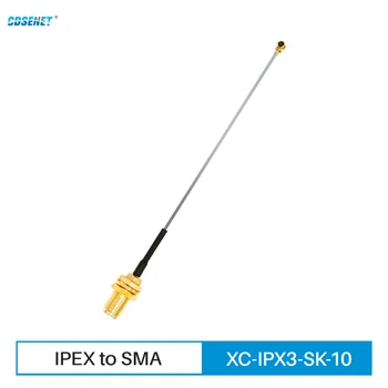 10PCS IPEX para SMA Cabo Adaptador IPEX-3 Geração para SMA Macho com Rosca Interna do Furo do Cabo 10/15cm CDSENT XC-IPX3-SK-10/15 RG0.8 Fio