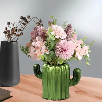 Suculenta vaso de Flores de Caneta Titular de Silicone em Forma de Cacto Moldes de Resina Epóxi Para a Decoração Home DIY de Artesanato 3D Carcaça de Tomada de Gesso