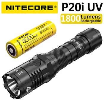 NITECORE P20I UV 1800 lúmens 320mW UV lanterna, por padrão, com uma bateria 4000mAh
