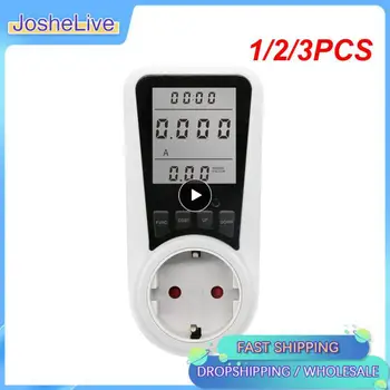 1/2/3PCS Amperímetro Voltímetro 220V AC Digital Wattmeter V, de Medidor de Energia Elétrica Medidor de Consumo de Tensão Tomada de Kwh de Frequência