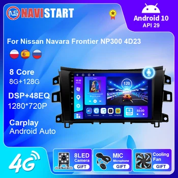 NAVISTART Carplay Android Para Nissan Navara Fronteira NP300 4D23 2014-2021 GPS do Carro de Electrónica de Rádio-Navegação Multimédia Player