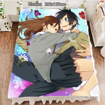 Anime Cobertor de Lã para a Decoração Home, Macio Acessórios de Cama, Horimiya Miyamura, Izumi, Hori Kyouko, Colcha, 200x150cm