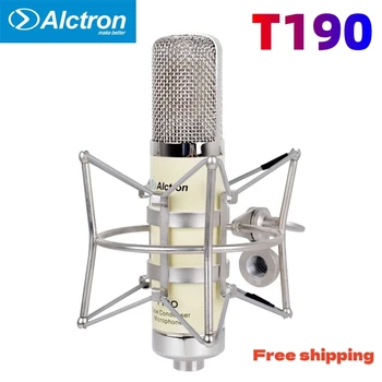 Alctron T190 Condensador de Diafragma Grande Estúdio de Microfone de alta qualidade tubo de choque de montagem e fornecimento de energia para a gravação