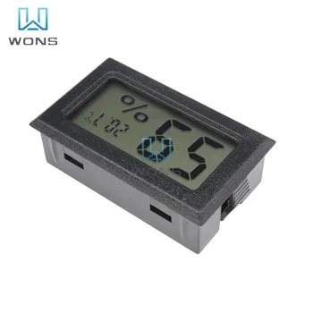 Mini Preto Display LCD Digital Termômetro Higrômetro Temperatura Interior Conveniente Sensor de Temperatura Medidor de Umidade Instrumento
