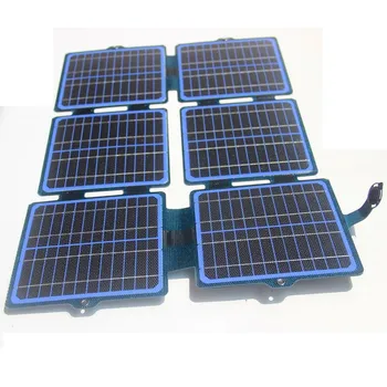 30W 12V 5V Dobramento de ETFE Painel Solar de Carga DC/USB/Tipo-C de Saída Dispositivos Portáteis Impermeável Exterior