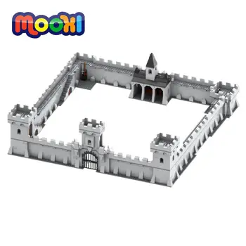 Criativo Castelo Medieval Portão da Cidade de Parede da Escada MOC Modelo Tijolo Montagem de Partes Compatíveis Bloco de Construção de Brinquedo Definir Presente das Crianças