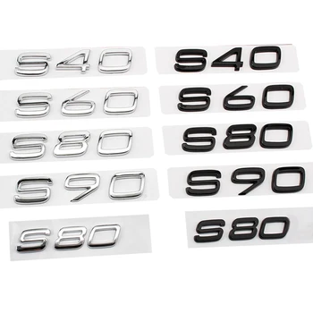 Carro 3D ABS Traseiro Tronco Palavras Letras Emblema Emblema Decalques Adesivo Para Volvo S40 S60 S80 S90 Decoração de Estilo Acessórios
