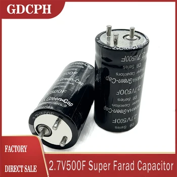 2Pcs 2.7V500F Super Farad Capacitor 32*63mm Pode Ser Usado para 16V83F Supercapacitor Automóvel Retificador Módulo de Corrente Grande
