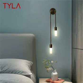 TYLA de Bronze da Lâmpada de Parede Moderna de Ouro Arandelas Simples DIODO emissor de Luz Interior Para a Home Sala