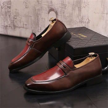 Tendência da moda Homens Casuais Sapatos de Couro dos Homens de Negócios, os Sapatos de Couro, Sapatos Chaussure Homme