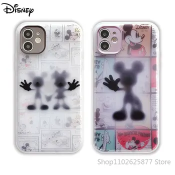 De Disney do Rato de Minnie do Mickey de Telefone de Caso Para o iPhone 14 13 12 iPhone 11 Pro Max 6 7 8P XR XS Casal Bonito Anti-queda Capa Protetora
