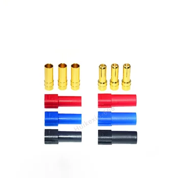 3 par ampères avaliados altos da tomada macho/fêmea do adaptador de 6mm fazer conector de ampères de ampères de corrente para a bateria de lipo rc