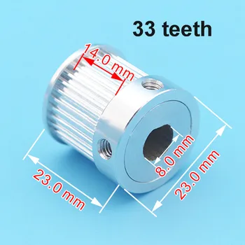 Impressora jato de tinta motor de engrenagem 33 dentes de 20 dentes para Xuli Polar Dika transporte da polia do motor eixo X eixo Y eixo 1pc