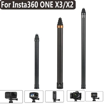 300cm para Insta360 X3 Invisível Selfie Vara Estendida Vara Novo de Fibra de Carbono, UM X2 RS para GoPro/Ação Universal Acessórios