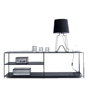 Personalizado Nórdicos minimalista multi-propósito da cremalheira do armazenamento, arte em ferro preto e branco tira sala de estar, partição de cremalheira do armazenamento,