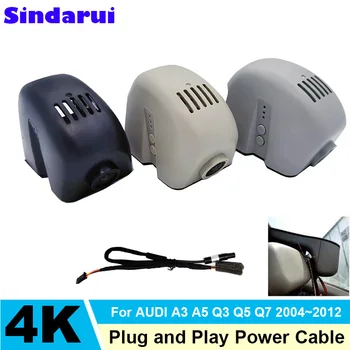 4K HD 2160P Novo Plug and Play wi-Fi Car DVR Gravador de Vídeo Dual Lens Traço Cam Para Audi A1 A3 A4 A5 A6 A7 A8 Q2 Q3 Q5 Q7 2004-2012