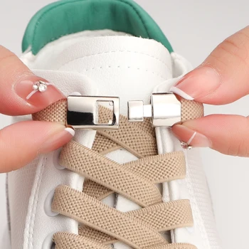 Cruz Fivela de Sapato Sem Laços de Cadarço Elástico Cadarços de Tênis Televisão Não Amarrar Cadarços para Crianças, Adultos Tênis de Renda