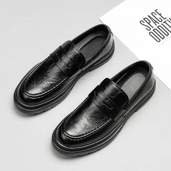 2023 Primavera, Outono Casuais Novo antiderrapante Sapatos de Couro de Homens de Negócios Impermeável Sapato Masculino Confortável-correspondência de Calçados masculinos de Couro