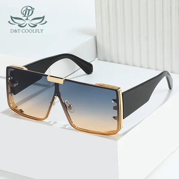 2023 Nova Moda de Óculos de sol Quadrado Homens Mulheres Gradientes de Óculos de proteção Lente de Ouro Moldura de Luxo de Alta Qualidade da Marca do Designer de Óculos UV400