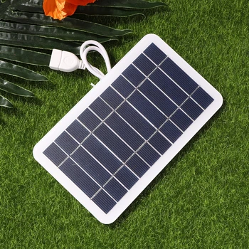 1.5 W 6V USB do Painel Solar Polysilicon Portátil ao ar livre de Viagens DIY Carregador Solar Gerador de Luz da Bateria do Telefone Móvel