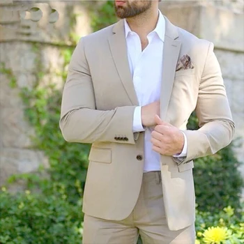 Clássico Terno Masculino 2023 Slim Fit 2 Peças de Terno Para os Homens, Feitos sob Medida Casual Vestuário para homem (Blazer + Calça )