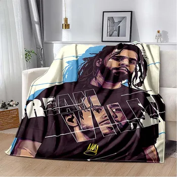 O Rapper Estrelas J. Cole Hip Hop cobertor para cama, toalha de Piquenique Sofá cobertor fino Personalizado cobertores Ar condicionado cobertor