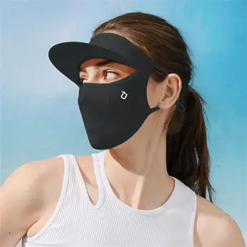 Feminino Facial Para Proteção Do Sol Máscara Sol De Verão A Proteção De Máscara Com Borda Exterior De Ciclismo Acampamento De Viagens Sol Dispositivo De Proteção