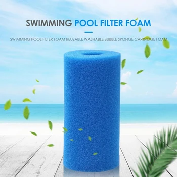 Para O Tipo Lavável Filtro Da Piscina Filtro De Esponja Esponja Coluna Azul Reutilizáveis Espuma De Limpeza