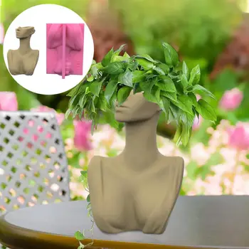 Durável Pote Vaso Molde Criativo vaso de Flores Molde de Alta Temperatura Resistente DIY Abstractionist 3D Vela de Fazer Molde de Fundição