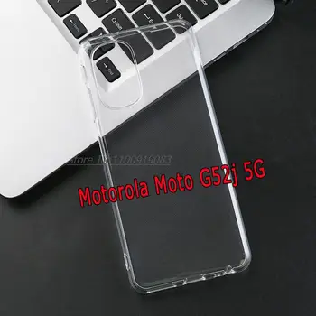 À prova de choque Transparente Caso de Telefone Para Moto G52J 5G Caso de Silicone Funda Para Motorola Moto G52j versão Japonesa 6.8