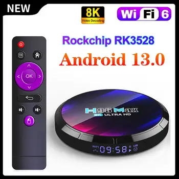 8K Vídeo RK3528 Caixa de TV Android 13 Media Player Quad-Core de 64 bits do Córtex A53 Android 13.0 Set-Top Box Wifi6 BT5.0 4GB 64GB