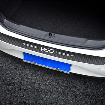 1pc Carro de Fibra de Carbono No porta-malas do Carro Adesivos para Volvo V60 Carro automóvel