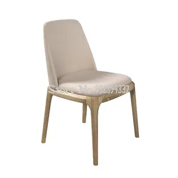 Madeira maciça cadeira de jantar moderna e minimalista, estilo nórdico macio repleto de trás da cadeira do modelo de sala de estudo cadeira pode ser personalizado
