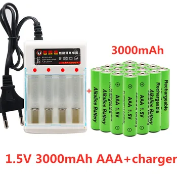3000mah 1,5 V Alcalina AAA-Bateria Recarregável+carregador+1-12pcd+Frete grátis de Carga para o Brinquedo de Controle Remoto Batery Alarme de Fumaça