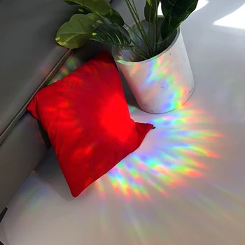 1pc 12*12 cm de PVC Sol Apanhador de Cogumelos Adesivos de Parede do arco-íris Efeito Visual de Vidro Estático Agarrar Adesivo de Casa, Decoração do Quarto