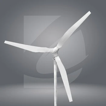 Eficiência Real de 4000W Gerador de Turbina Eólica de 12V 24V 48V 96V Moinho de vento Horizontal, de Uso Doméstico Rv Iate Fazenda Com Controlador Híbrido