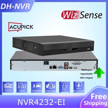 Dahua 32CH 1U 2HDDs WizSense NVR NVR4232-EI AI pela Câmara de Detecção de Rosto Reconhecimento de mapa de calor de Vigilância de Gravador de Vídeo em Rede