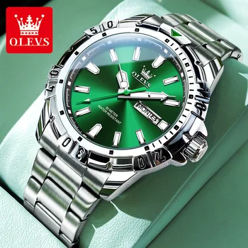 JSDUN Moda Água Verde Fantasma relógios para Homens de Aço Inoxidável, Impermeável da Marca de Luxo Homem Relógios Casuais Quartzo relógio de Pulso Reloj