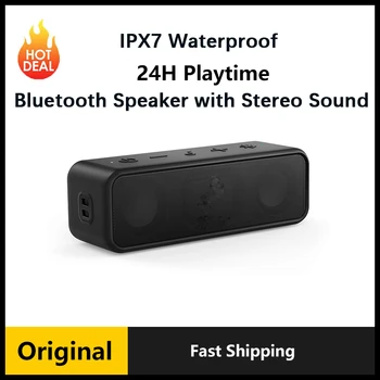 Bluetooth alto-Falante com Som Estéreo, com 24H de Brincadeira, IPX7 à prova d'água, Puro, com Diafragma de Titânio de Lis