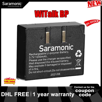 Saramonic WiTalk BP Bateria Recarregável para WiTalk 1.9 GHz Condensador Full-Duplex de Intercomunicação sem Fio Microfone de Fone de ouvido Sistema