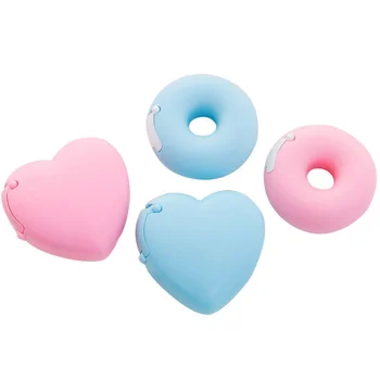 O mais novo Candy Color Fita Adesiva Cortador de Design de Coração de Amor/Donut Forma Washi Tape Cortador Office Dispensador de Fita Escola de Abastecimento